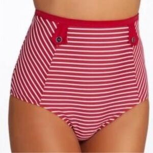 Panache Britt Stripe High Waisted Swim Bottom--MATCHING TOP LISTED SEPERATELY!